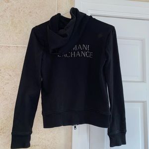 Armani Exchange studded zip up sweater🌸 💧